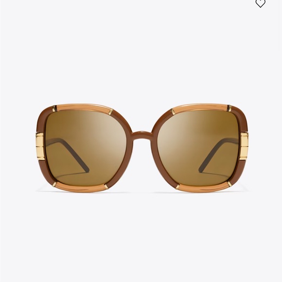 Tory Burch Tortoise and Gold Sunglasses - Picture 2 of 9